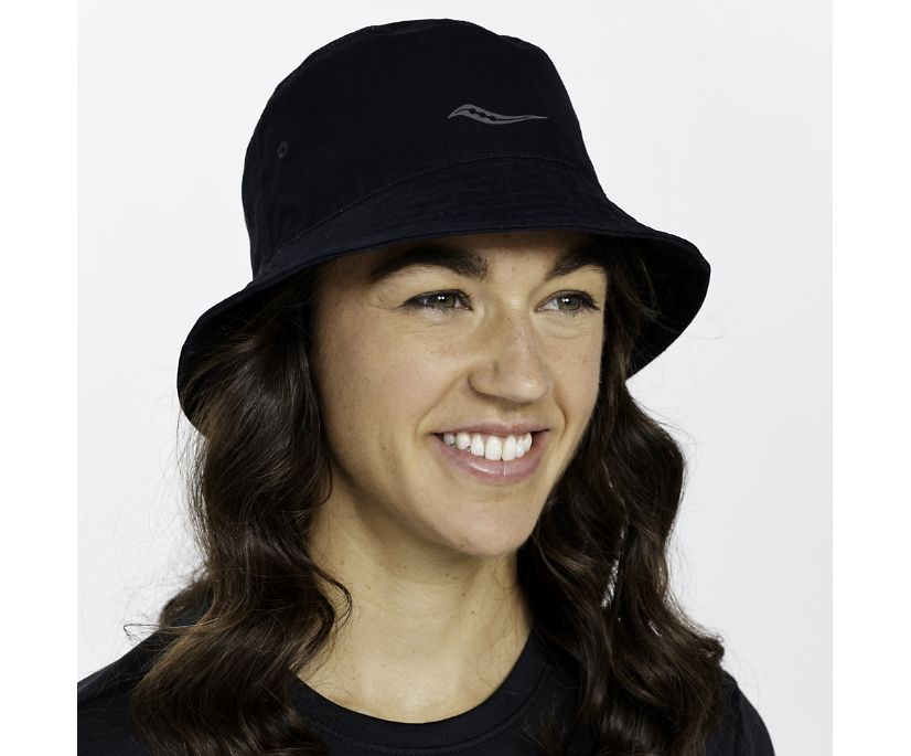 Chapeaux Saucony Bucket Hat Femme Noir Grise Foncé | X9333-6