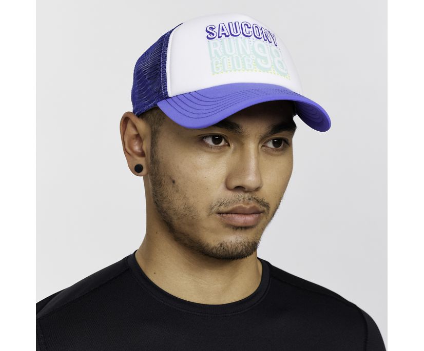 Chapeaux Saucony Foamie Trucker Hat Homme Bleu | X95078-3