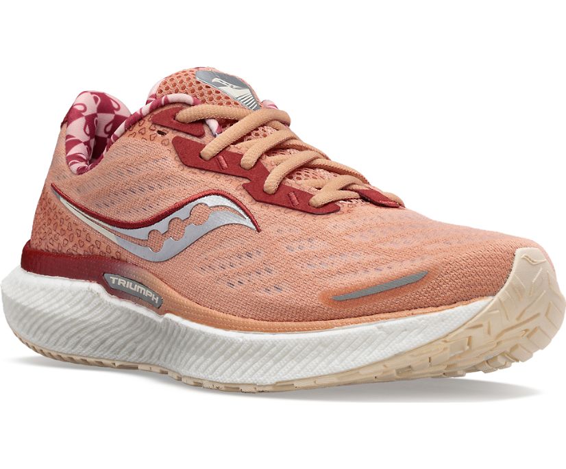 Chaussures Running Saucony Bottomless Love Triumph 19 Femme Corail | R17212-6