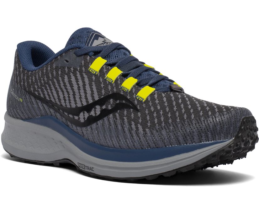 Chaussures Running Saucony Canyon TR Homme Grise Jaune | R19457-3