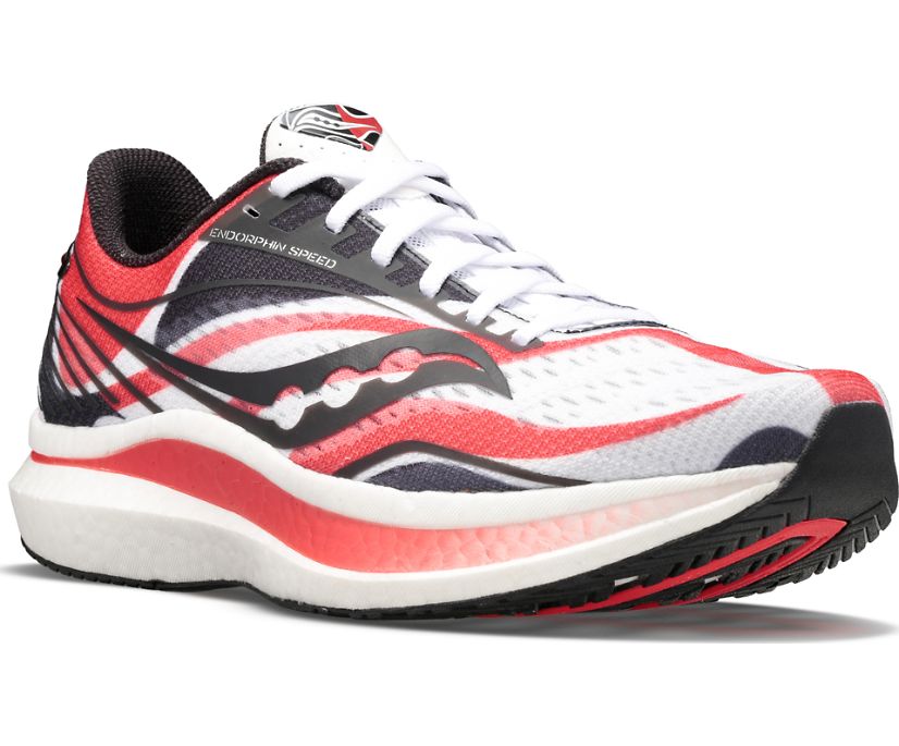 Chaussures Running Saucony Chengdu Endorphin Speed Homme Blanche Rouge | R25702-2