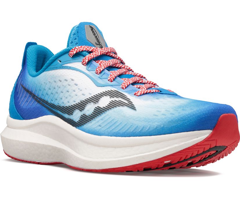 Chaussures Running Saucony Chicago Endorphin Speed 2 Homme Bleu Rouge | R26819-1