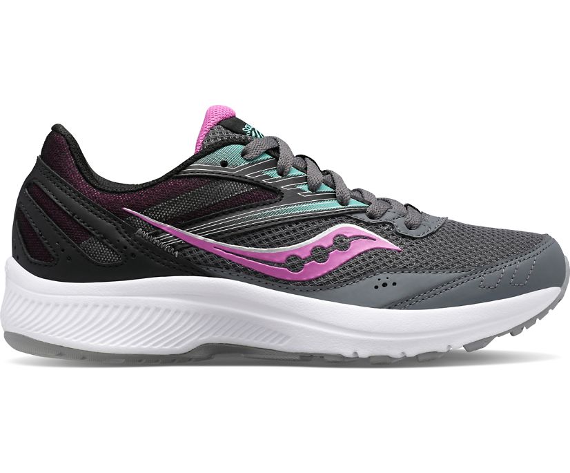 Chaussures Running Saucony Cohesion 15 Femme Grise Foncé Violette | I22105-5