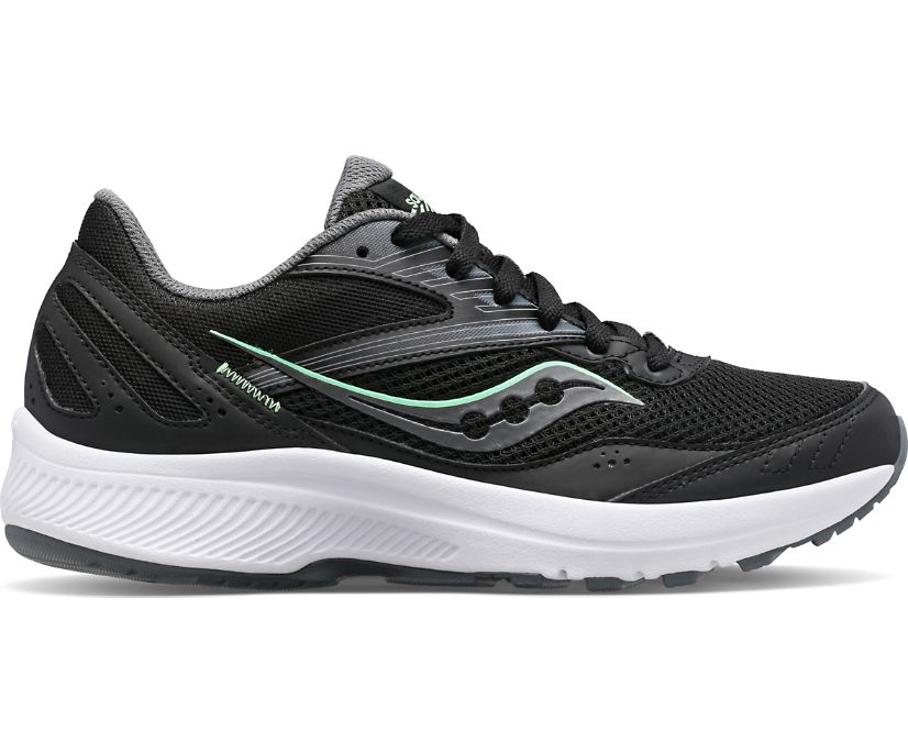 Chaussures Running Saucony Cohesion 15 Larges Femme Noir Vert | I2398-1