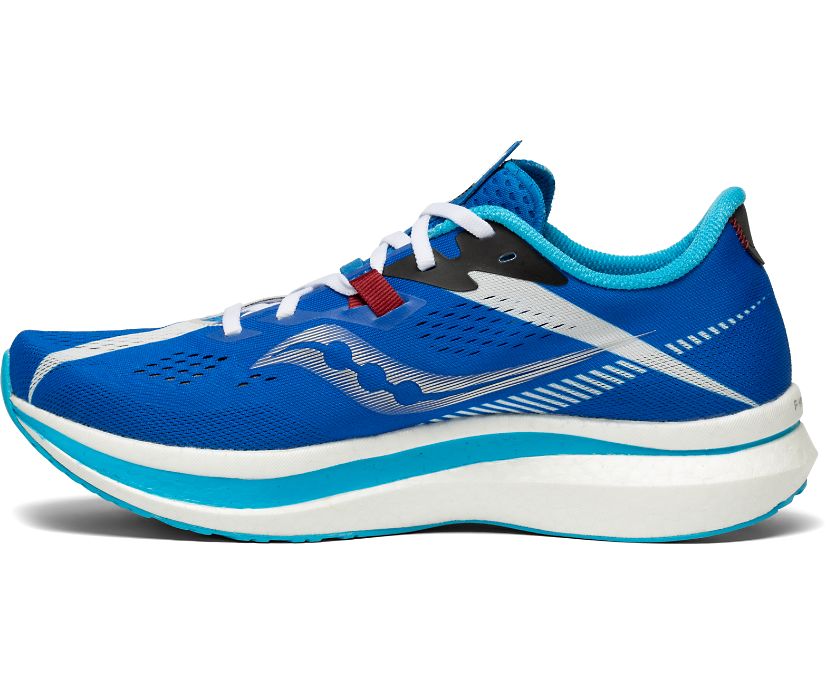 Chaussures Running Saucony Endorphin Pro 2 Homme Bleu Royal Blanche | A2519-8