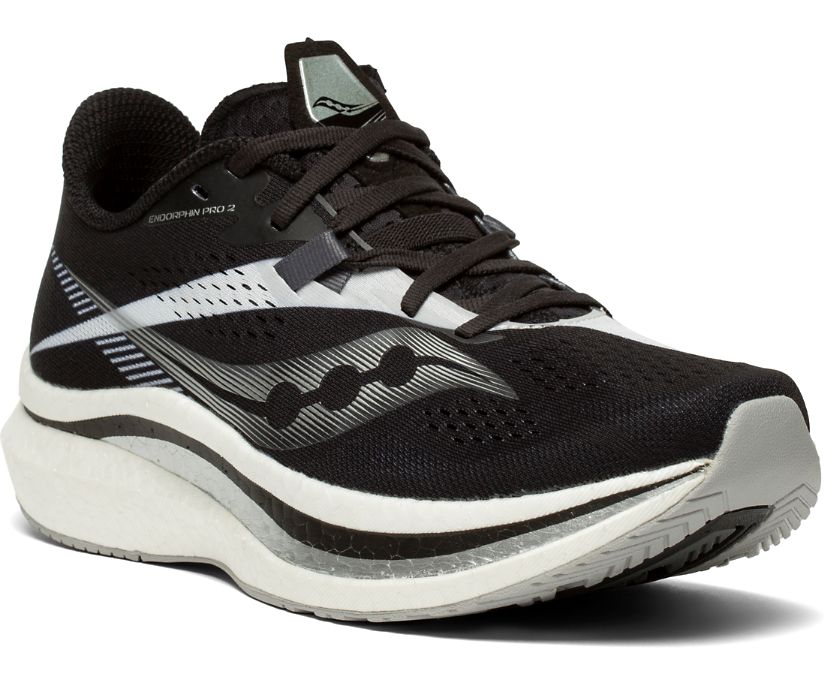 Chaussures Running Saucony Endorphin Pro 2 Femme Noir Blanche | A36617-8