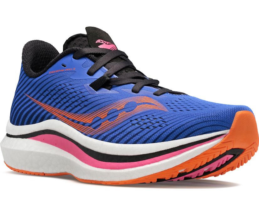 Chaussures Running Saucony Endorphin Pro 2 Femme Bleu Orange | A36629-7