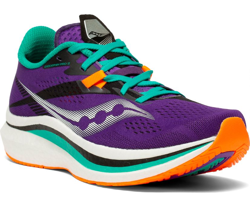 Chaussures Running Saucony Endorphin Pro 2 Femme Violette Vert | A42458-0