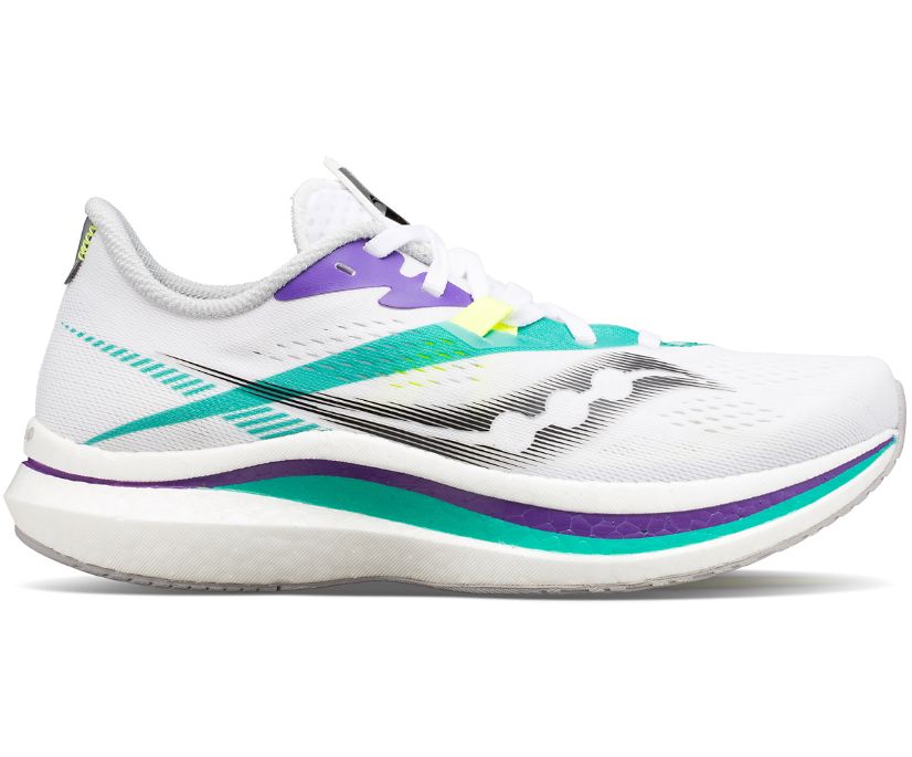 Chaussures Running Saucony Endorphin Pro 2 Femme Blanche Vert | A44077-3