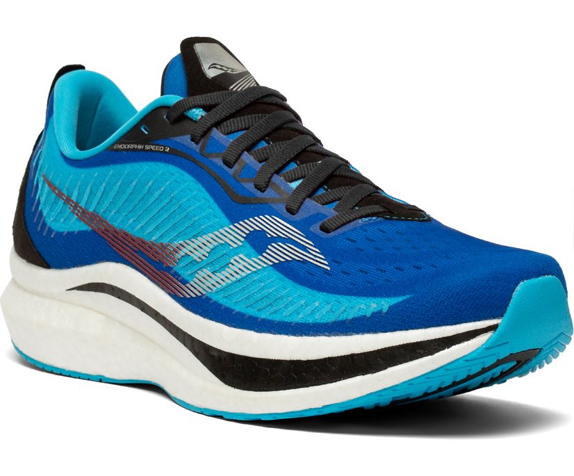 Chaussures Running Saucony Endorphin Speed 2 Homme Bleu Royal Noir | B11012-2