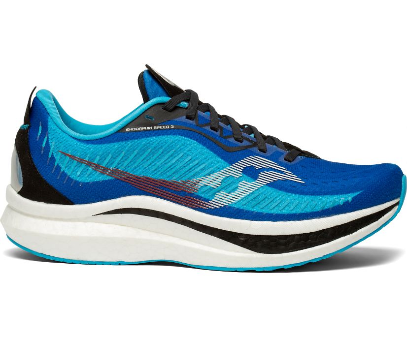 Chaussures Running Saucony Endorphin Speed 2 Homme Bleu Royal Noir | B11012-2