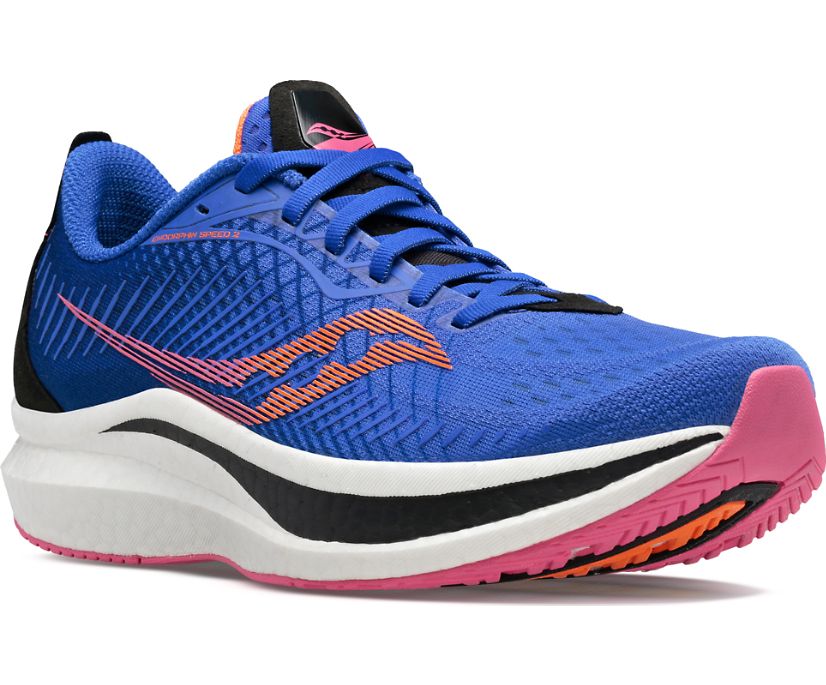 Chaussures Running Saucony Endorphin Speed 2 Femme Bleu Orange | B23084-0