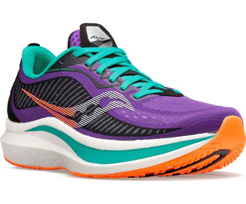 Chaussures Running Saucony Endorphin Speed 2 Femme Violette Vert | B29950-5