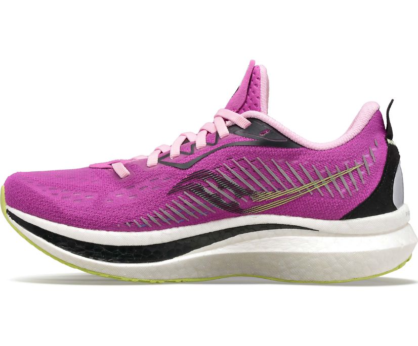 Chaussures Running Saucony Endorphin Speed 2 Femme Violette Jaune | B4220-3