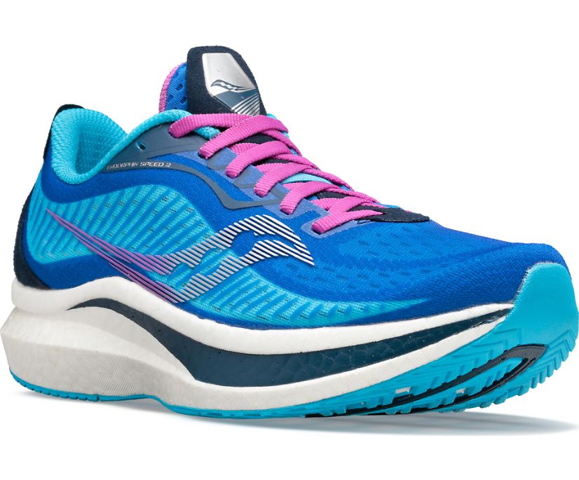 Chaussures Running Saucony Endorphin Speed 2 Femme Bleu Royal Bleu | B47742-0