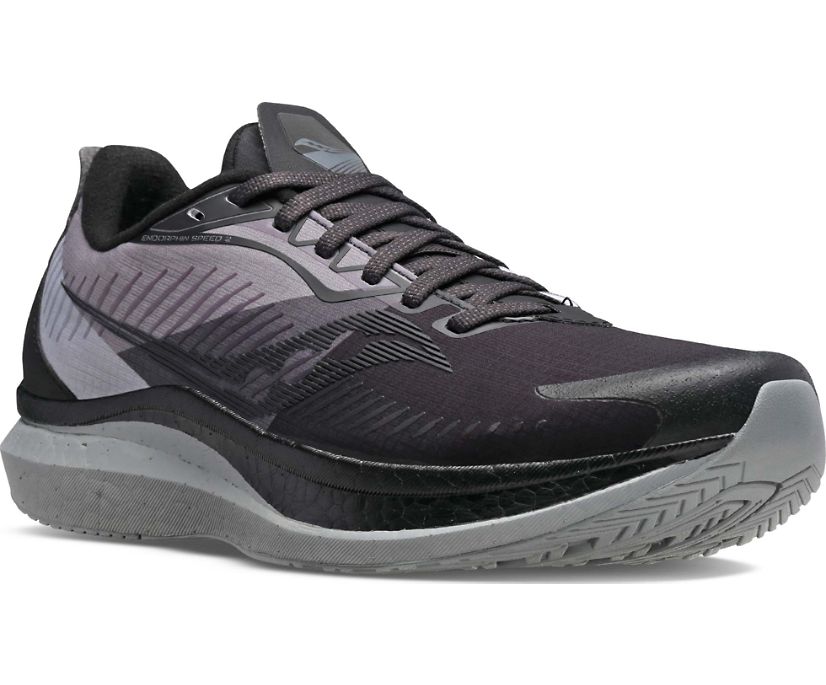 Chaussures Running Saucony Endorphin Speed 2 RUNSHIELD Homme Noir Grise | B63647-5