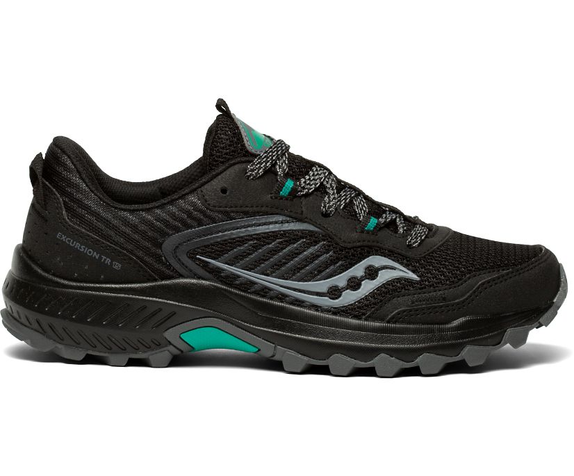 Chaussures Running Saucony Excursion TR15 Femme Noir Vert | K20480-9