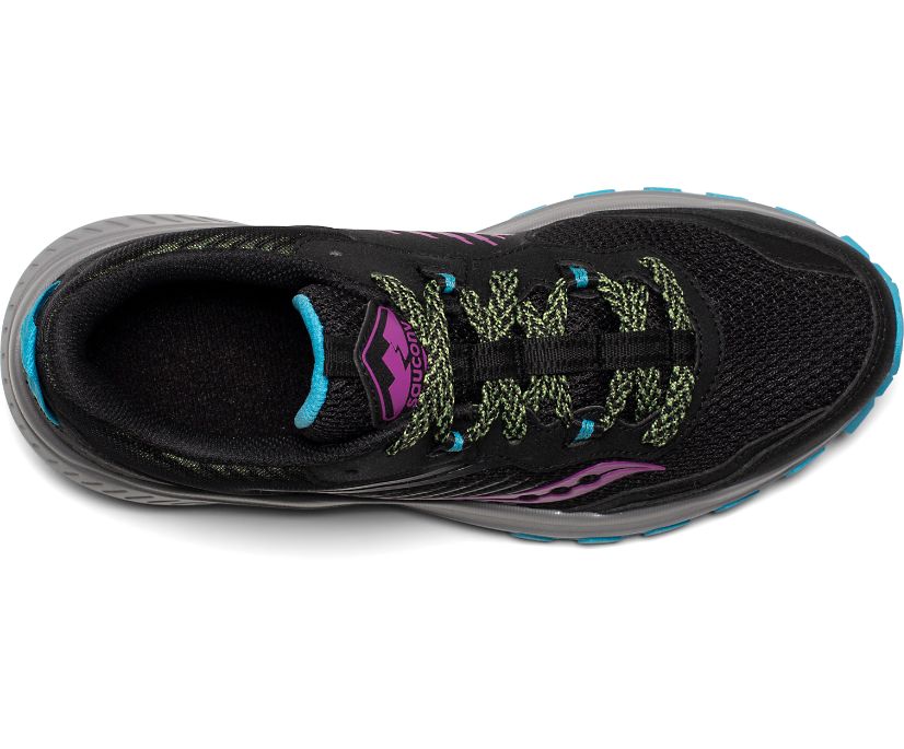 Chaussures Running Saucony Excursion TR15 Femme Noir Vert Clair Violette | K22903-7