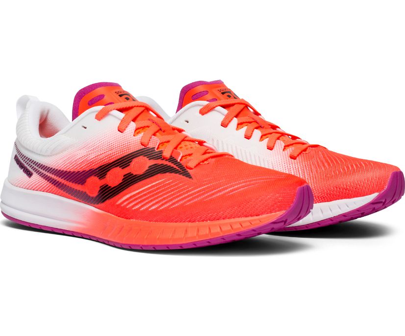 Chaussures Running Saucony Fastwitch 9 Femme Orange Blanche | L17046-6