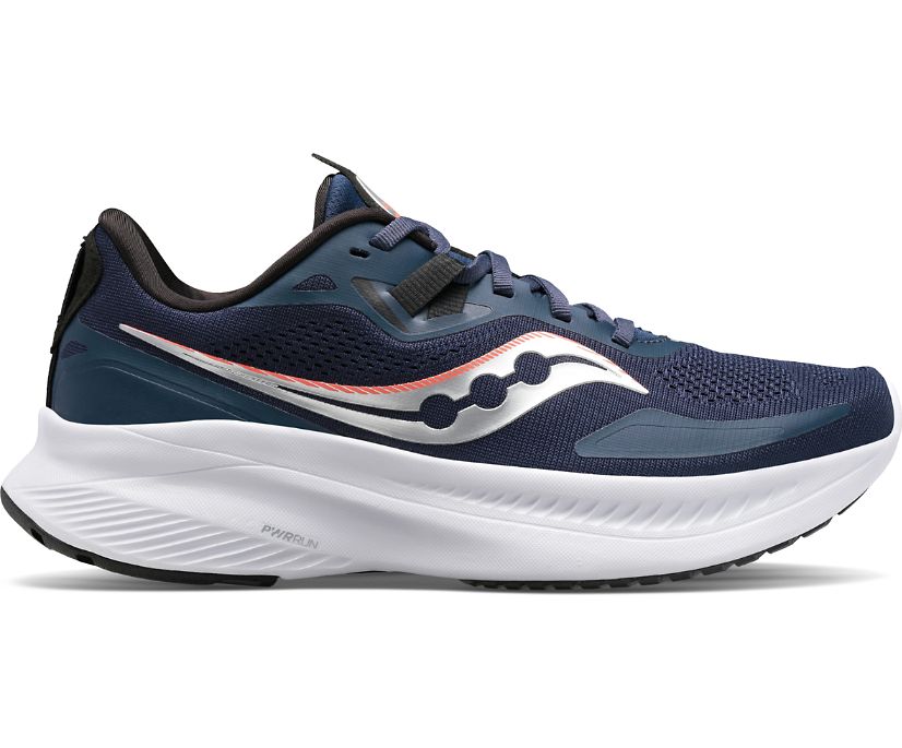 Chaussures Running Saucony Guide 15 Femme Bleu Marine Argent | C42301-2