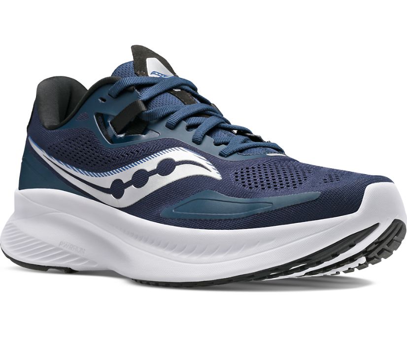 Chaussures Running Saucony Guide 15 Homme Bleu Marine Argent | C11258-1