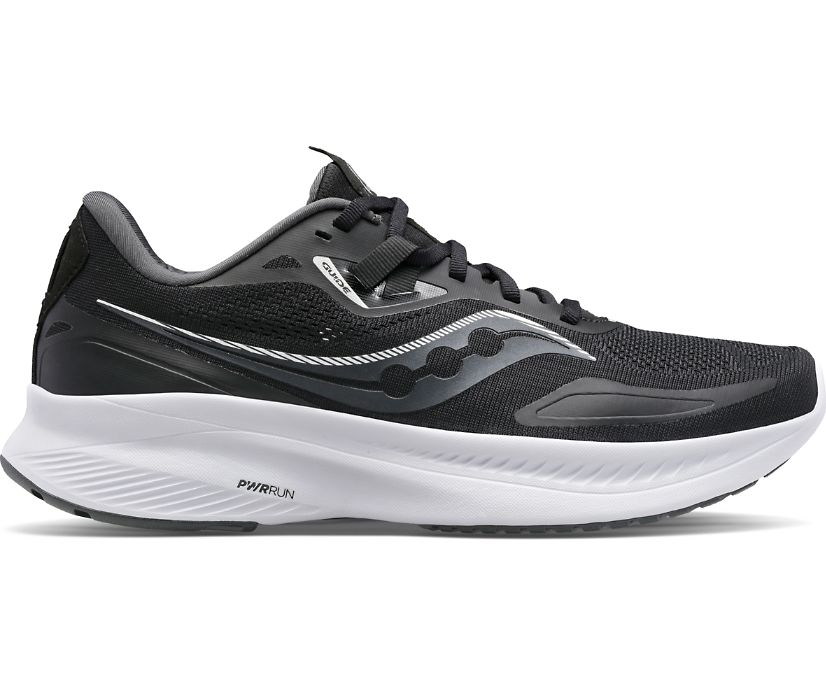 Chaussures Running Saucony Guide 15 Larges Homme Noir Blanche | D11461-4