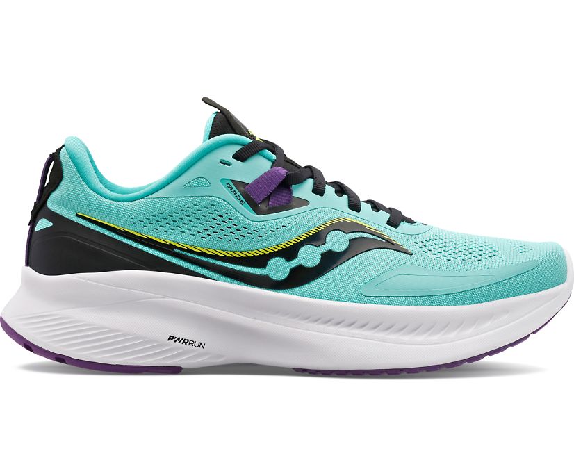 Chaussures Running Saucony Guide 15 Larges Femme Menthe Violette | D34367-7