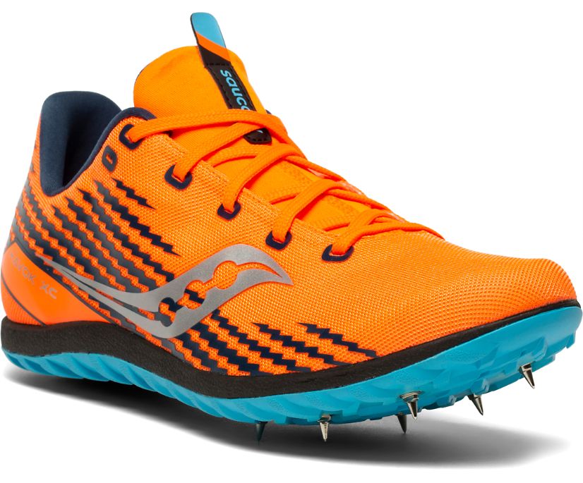 Chaussures Running Saucony Havok XC 3 Spike Homme Orange Bleu | R50234-4