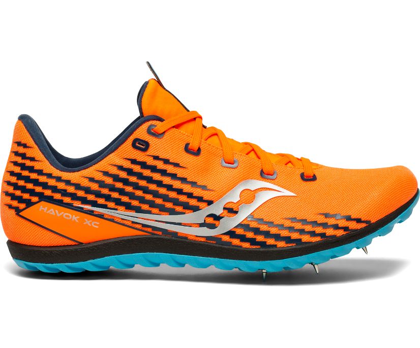 Chaussures Running Saucony Havok XC 3 Spike Homme Orange Bleu | R50234-4