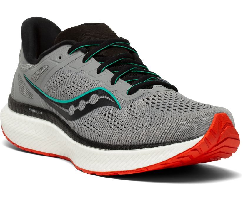 Chaussures Running Saucony Hurricane 23 Homme Grise Rouge | L82556-4