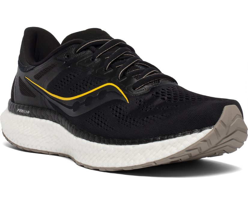 Chaussures Running Saucony Hurricane 23 Homme Noir Doré | L83047-9