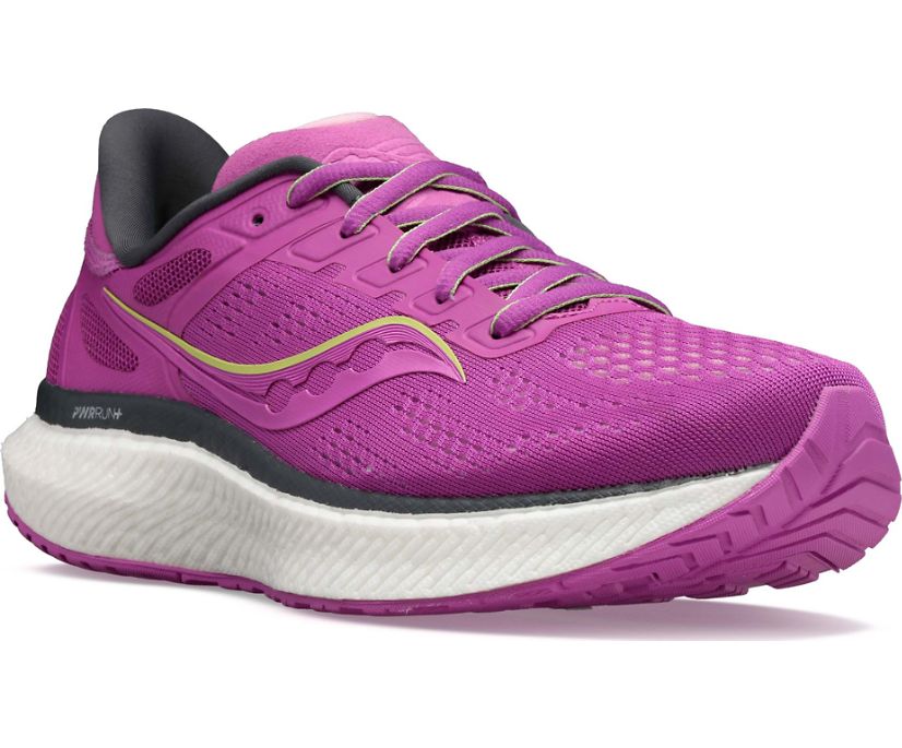 Chaussures Running Saucony Hurricane 23 Femme Violette Jaune | M11669-6