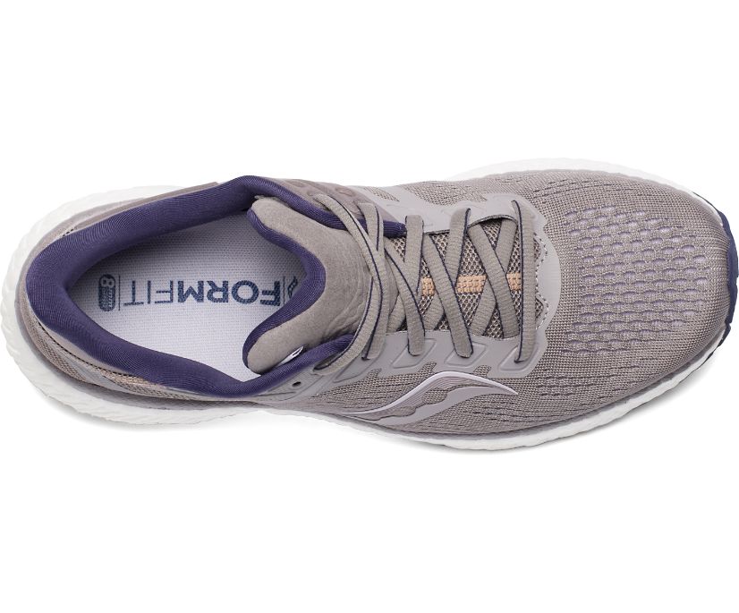 Chaussures Running Saucony Hurricane 23 Femme Grise Violette | M14930-7