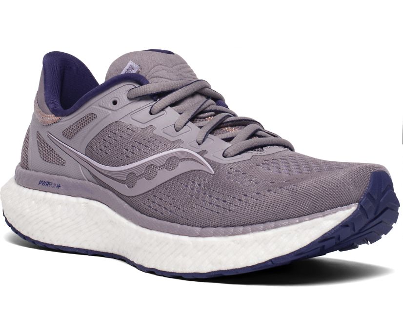 Chaussures Running Saucony Hurricane 23 Femme Grise Violette | M14930-7