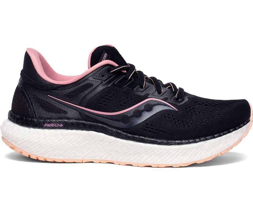 Chaussures Running Saucony Hurricane 23 Larges Femme Noir Rose | M24096-5