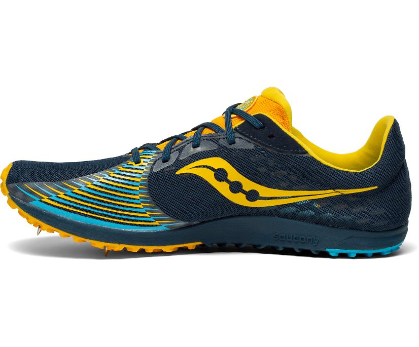 Chaussures Running Saucony Kilkenny XC9 Plates Homme Violette Jaune | Q417-9