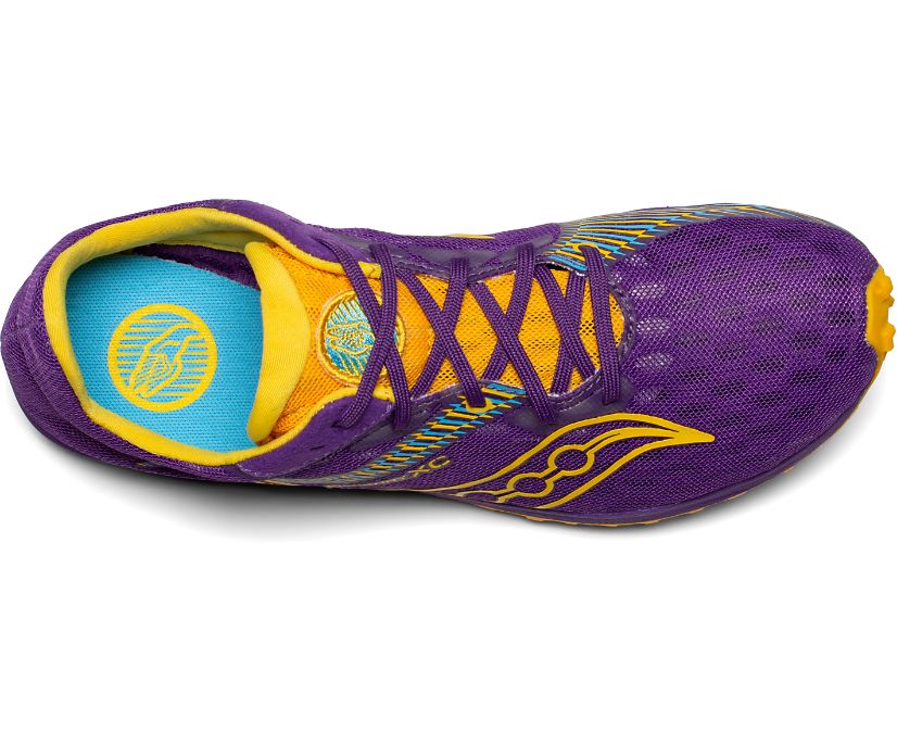 Chaussures Running Saucony Kilkenny XC9 Plates Femme Violette Jaune | Q42818-9