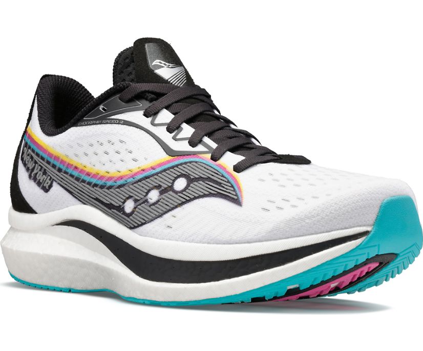 Chaussures Running Saucony NYC Endorphin Speed 2 Homme Blanche Noir | R82967-6