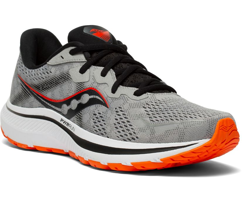 Chaussures Running Saucony Omni 20 Larges Homme Grise Rouge | O45141-8