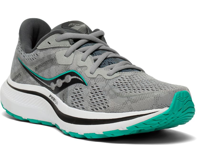 Chaussures Running Saucony Omni 20 Larges Femme Grise Vert | O46357-0