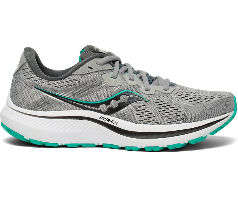 Chaussures Running Saucony Omni 20 Larges Femme Grise Vert | O46357-0