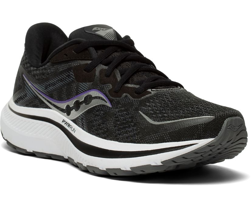 Chaussures Running Saucony Omni 20 Larges Femme Noir Blanche | O48972-3