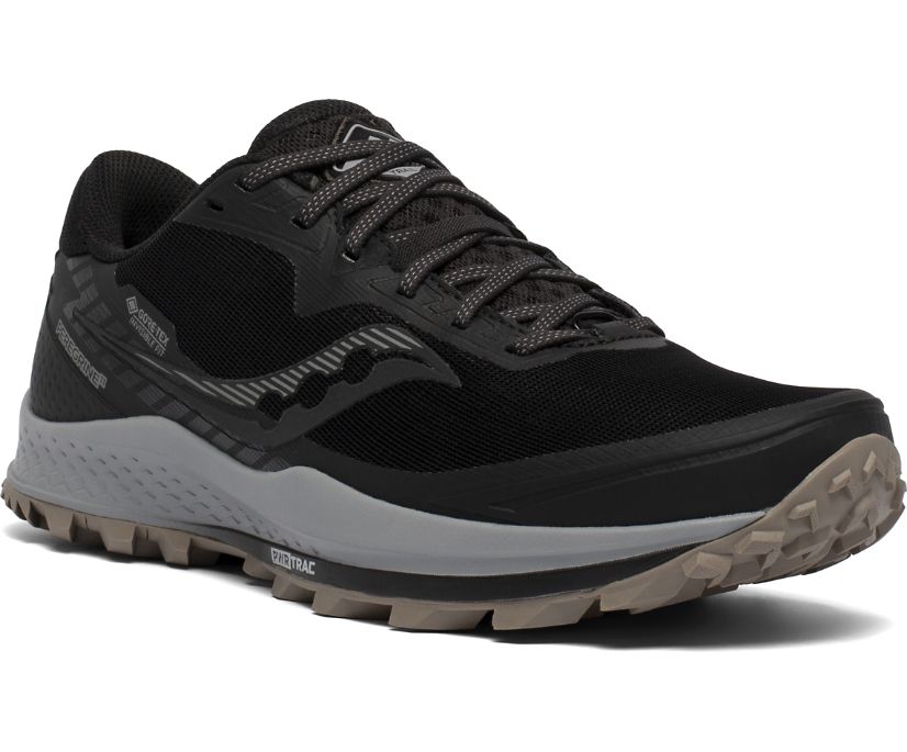 Chaussures Running Saucony Peregrine 11 GTX Homme Noir Grise | H91511-0