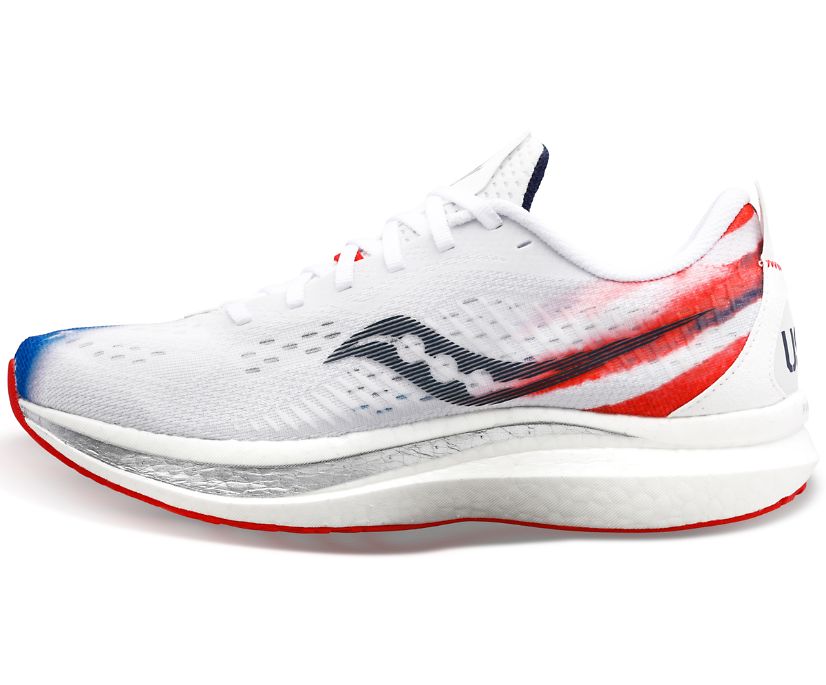 Chaussures Running Saucony Stars & Stripes Endorphin Speed 2 Homme Rouge Blanche Bleu | S14090-7