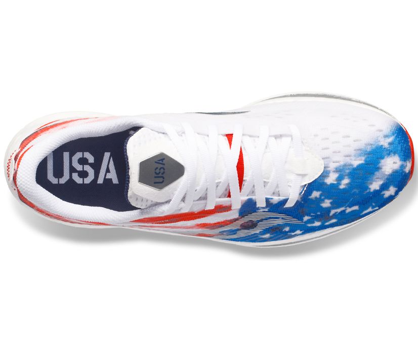 Chaussures Running Saucony Stars & Stripes Endorphin Speed 2 Homme Rouge Blanche Bleu | S14090-7