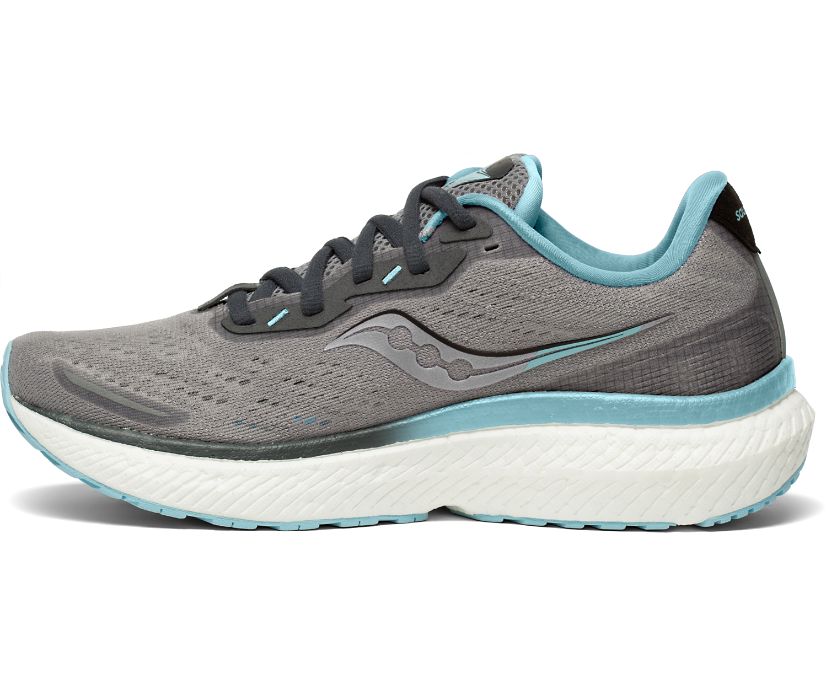 Chaussures Running Saucony Triumph 19 Femme Grise Bleu Clair | G80891-0