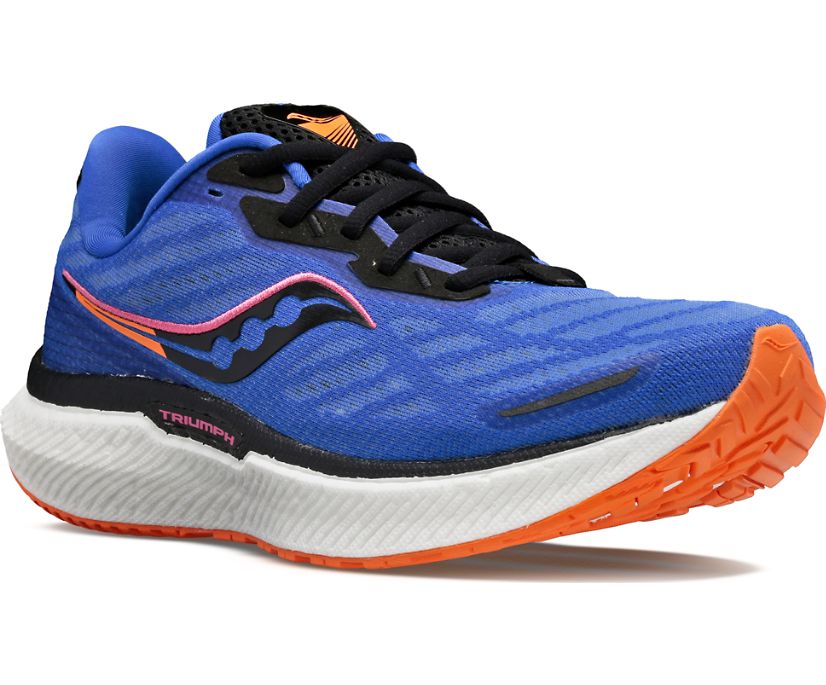 Chaussures Running Saucony Triumph 19 Femme Bleu Orange | G9469-8