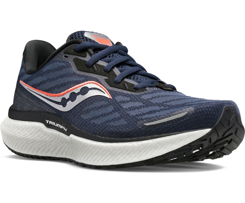 Chaussures Running Saucony Triumph 19 Femme Bleu Marine Argent | H11971-5