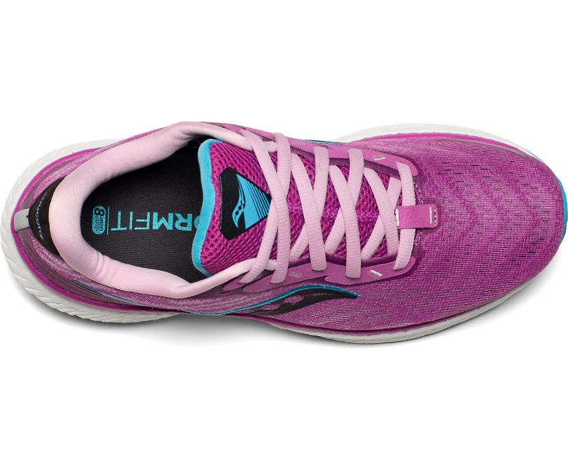 Chaussures Running Saucony Triumph 19 Femme Violette Bleu | H12630-0