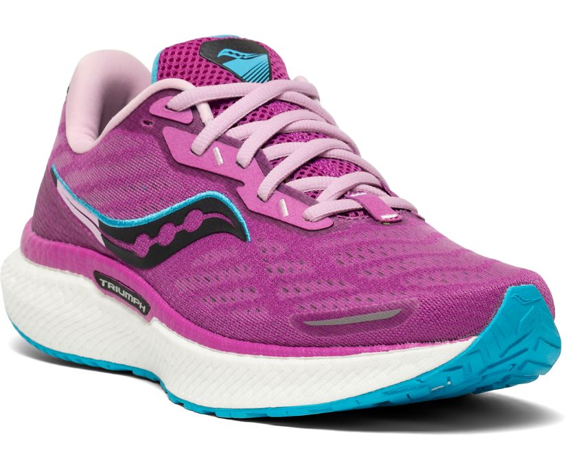 Chaussures Running Saucony Triumph 19 Femme Violette Bleu | H12630-0